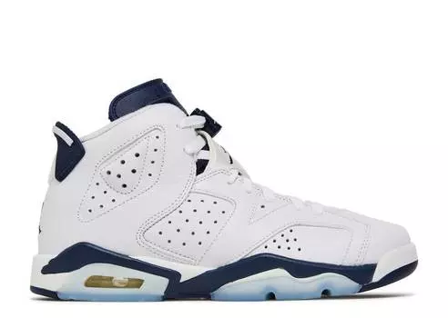 Кроссовки AIR JORDAN 6 RETRO GS 'MIDNIGHT NAVY' 2022, белый