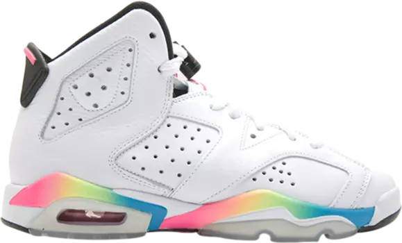 Кроссовки Air Jordan 6 Retro GS Pink Flash, белый