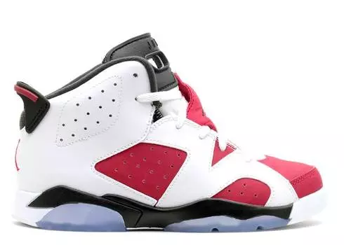Кроссовки AIR JORDAN 6 RETRO PS 'CARMINE', белый