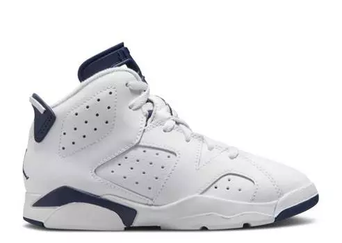 Кроссовки AIR JORDAN 6 RETRO PS 'MIDNIGHT NAVY' 2022, белый