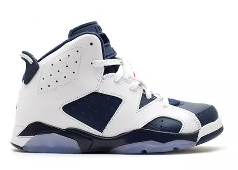 Кроссовки AIR JORDAN 6 RETRO PS 'OLYMPIC', белый