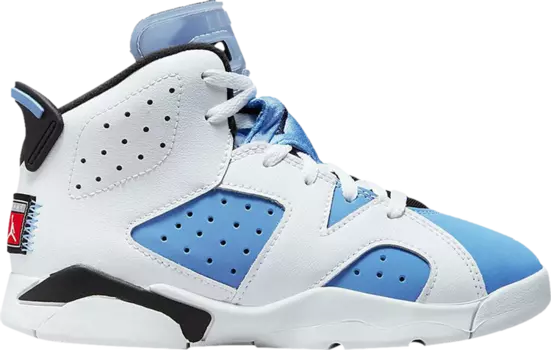 Кроссовки Air Jordan 6 Retro PS UNC Home, синий