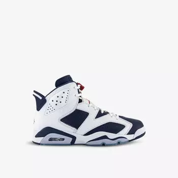 Кроссовки Air Jordan 6 Retro с высокими вставками из кожи Jordan, белый