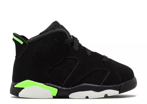 Кроссовки AIR JORDAN 6 RETRO TD 'ELECTRIC GREEN', черный
