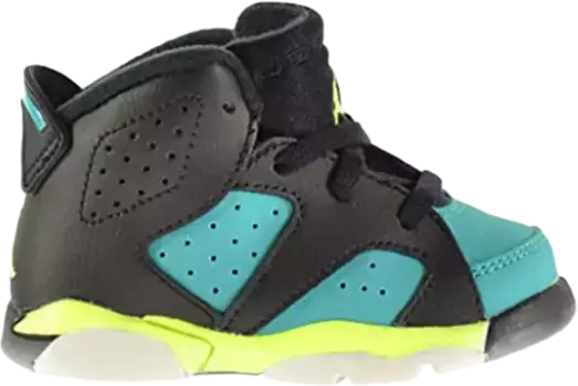 Кроссовки Air Jordan 6 Retro TD Turbo Green, черный