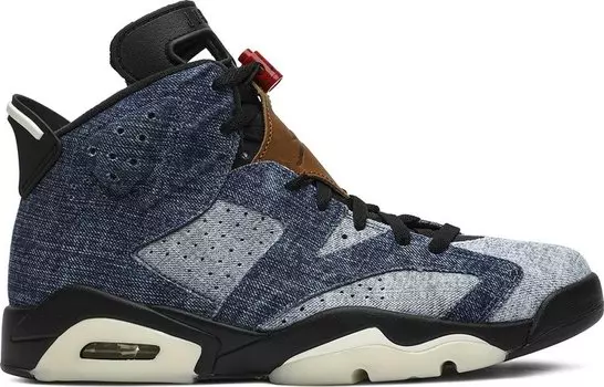 Кроссовки Air Jordan 6 Retro Washed Denim, черный