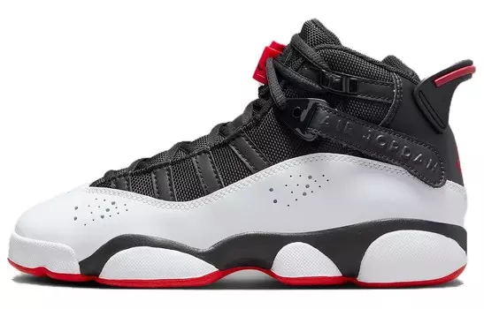 Кроссовки Air Jordan 6 Rings 'Black Varsity Red' GS, белый/черный