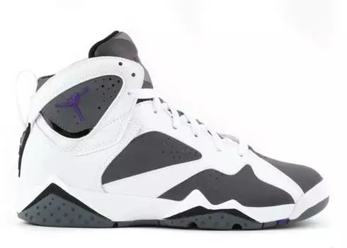 Кроссовки AIR JORDAN 7 RETRO GS 'WHITE VARSITY PURPLE', белый