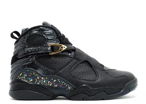 Кроссовки AIR JORDAN 8 RETRO C&C 'CONFETTI', черный