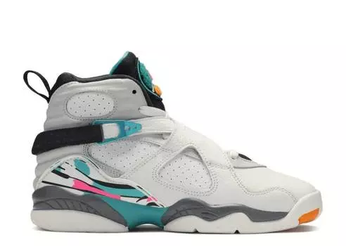 Кроссовки AIR JORDAN 8 RETRO GS 'SOUTH BEACH', белый
