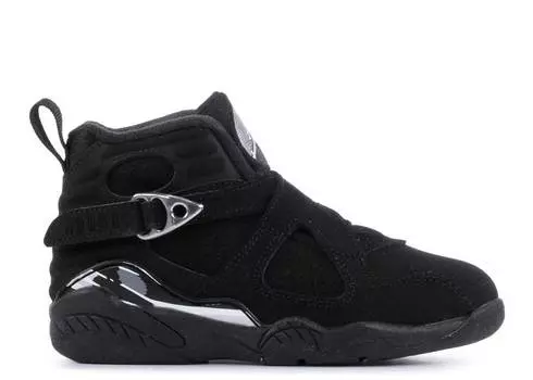 Кроссовки AIR JORDAN 8 RETRO PS 'CHROME', черный