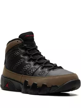 Кроссовки Air Jordan 9 "Olive 2024" Jordan Kids, черный