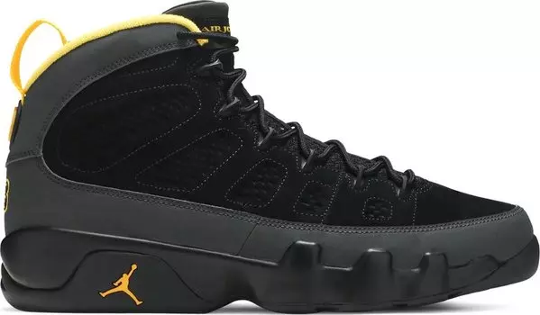 Кроссовки Air Jordan 9 Retro ‘Dark Charcoal University Gold’, серый