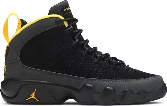 Кроссовки Air Jordan 9 Retro GS Dark Charcoal University Gold, серый