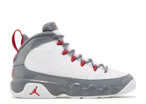 Кроссовки AIR JORDAN 9 RETRO GS 'FIRE RED', белый