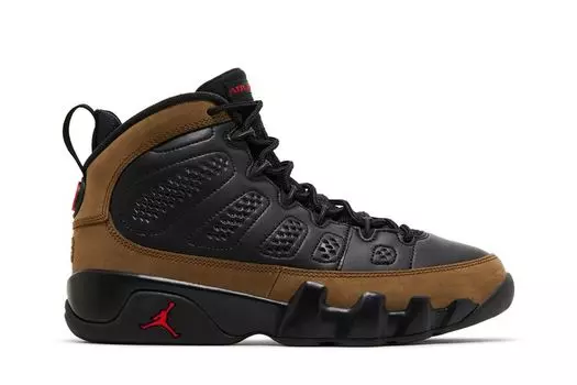 Кроссовки Air Jordan 9 Retro GS 'Olive' 2024, черный