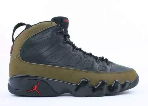 Кроссовки AIR JORDAN 9 RETRO 'OLIVE' 2002, черный