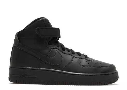 Кроссовки Air Jordan Air Force 1 High Le Gs 'Triple Black', черный