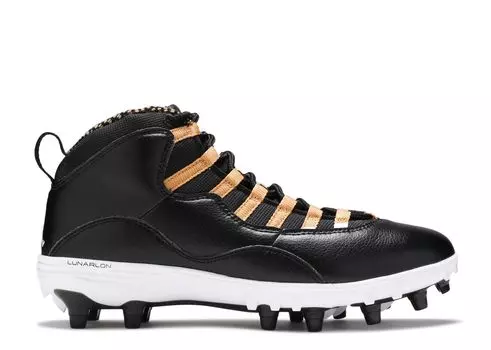 Кроссовки Air Jordan Air Jordan 10 Td Mid 'Black Metallic Gold', черный