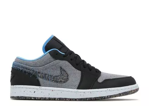 Кроссовки Air Jordan Air Jordan 1 Low 'Crater - Black', черный