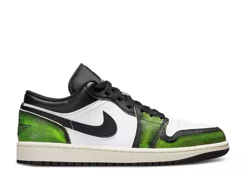 Кроссовки Air Jordan Air Jordan 1 Low Se 'Wear-Away - Electric Green', белый