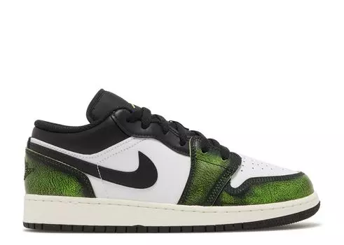 Кроссовки Air Jordan Air Jordan 1 Low Se Gs 'Wear-Away - Electric Green', белый