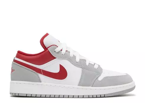 Кроссовки Air Jordan Air Jordan 1 Low Se Gs 'Light Smoke Grey Gym Red', серый