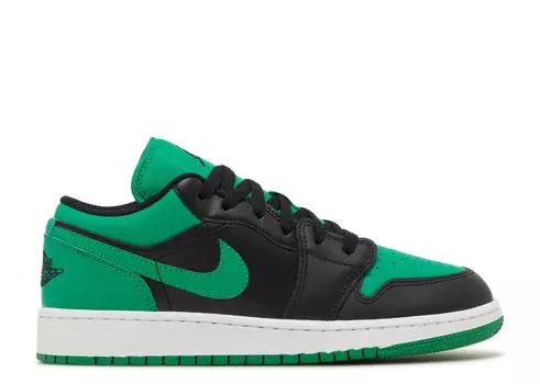 Кроссовки Air Jordan Air Jordan 1 Low Gs 'Black Lucky Green', зеленый