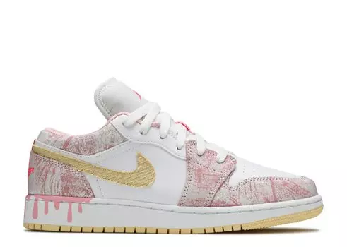 Кроссовки Air Jordan Air Jordan 1 Low Gs 'Strawberry Ice Cream', розовый