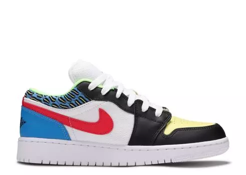 Кроссовки Air Jordan Air Jordan 1 Low Gs 'Funky Patterns', белый