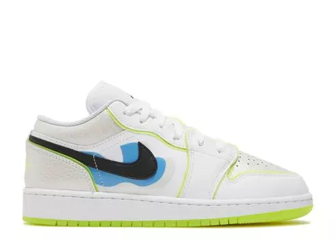 Кроссовки Air Jordan Air Jordan 1 Low Se Gs 'Warped Swoosh', белый