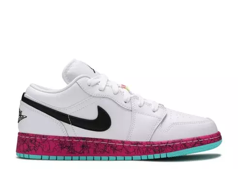 Кроссовки Air Jordan Air Jordan 1 Low Gs 'Multi-Color', белый