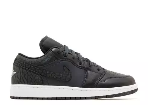 Кроссовки Air Jordan Air Jordan 1 Low Se Gs 'Black Elephant', черный