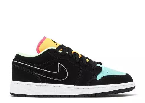 Кроссовки Air Jordan Air Jordan 1 Low Se Gs 'Aurora Green', черный