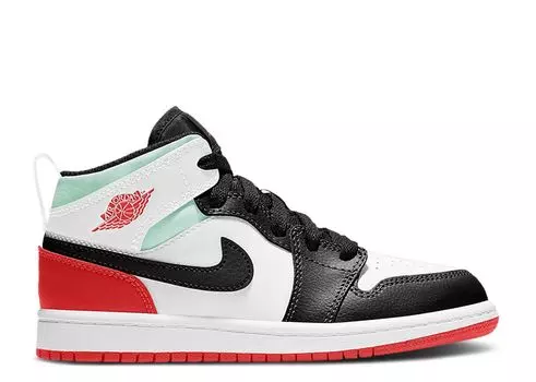 Кроссовки Air Jordan Air Jordan 1 Mid Se Ps 'Red Black Toe', красный