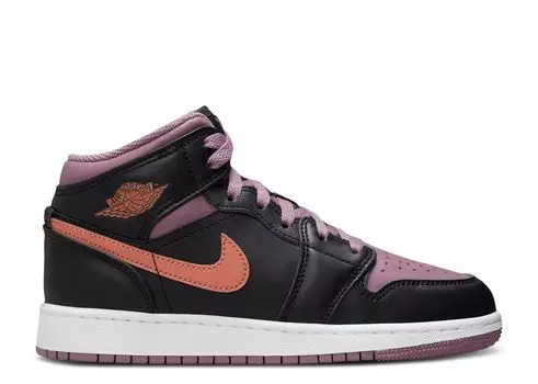 Кроссовки Air Jordan Air Jordan 1 Mid Se Gs 'Black Sky J Mauve', черный