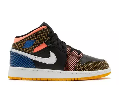 Кроссовки Air Jordan Air Jordan 1 Mid Mmd Gs 'Multi Grid', черный