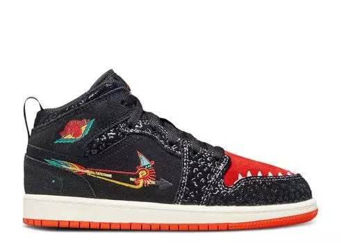 Кроссовки Air Jordan Air Jordan 1 Mid Se Ps 'Siempre Familia', черный