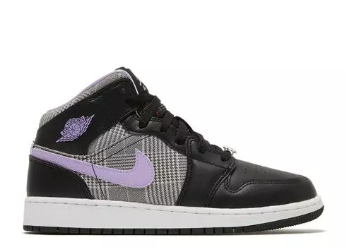 Кроссовки Air Jordan Air Jordan 1 Mid Se Gs 'Houndstooth', черный