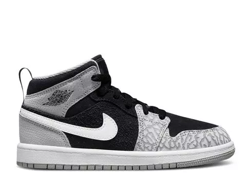 Кроссовки Air Jordan Air Jordan 1 Mid Se Ps 'Elephant Toe', серый
