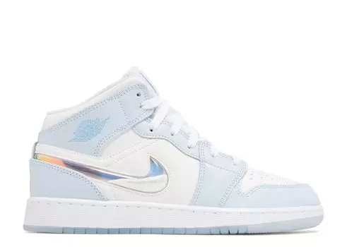 Кроссовки Air Jordan Air Jordan 1 Mid Se Gs 'Glitter Swoosh', синий