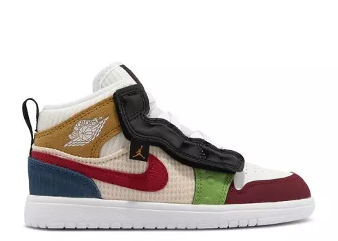 Кроссовки Air Jordan Air Jordan 1 Mid Alt Se Ps 'Messy Room', разноцветный
