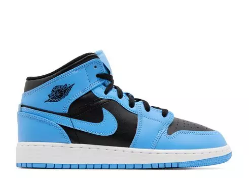 Кроссовки Air Jordan Air Jordan 1 Mid Gs 'University Blue Black', синий