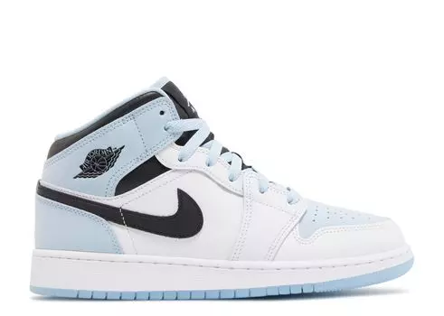 Кроссовки Air Jordan Air Jordan 1 Mid Se Gs 'White Ice Blue', синий