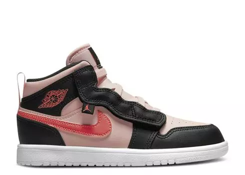 Кроссовки Air Jordan Air Jordan 1 Mid Alt Ps 'Black Pink Crimson', розовый