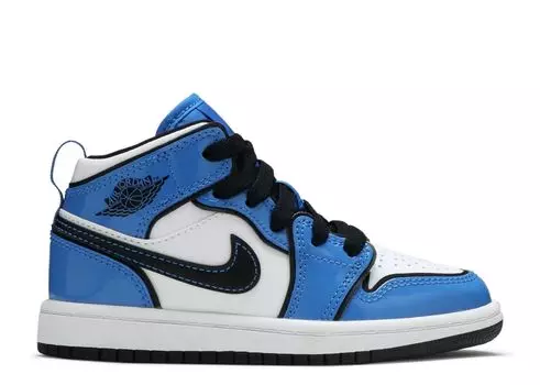 Кроссовки Air Jordan Air Jordan 1 Mid Se Ps 'Signal Blue', синий