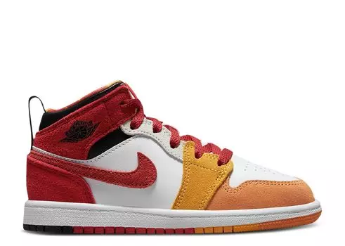 Кроссовки Air Jordan Air Jordan 1 Mid Se Ps 'Picnic', красный