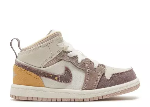 Кроссовки Air Jordan Air Jordan 1 Mid Se Craft Td 'Inside Out - Taupe Haze', коричневый