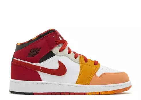 Кроссовки Air Jordan Air Jordan 1 Mid Se Gs 'Picnic', белый