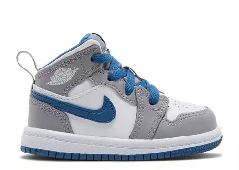 Кроссовки Air Jordan Air Jordan 1 Mid Td 'Cement True Blue', серый
